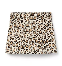 Leopard Button Skirt