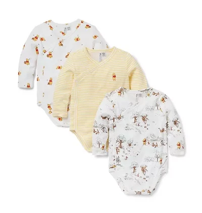 Disney Winnie The Pooh Baby Wrap Bodysuit 3-Pack