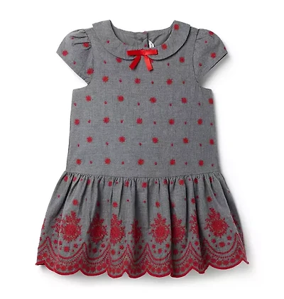 The Festive Floral Embroidered Dress