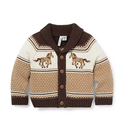 The Little Equestrian Baby Cardigan