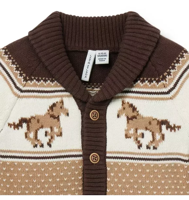 The Little Equestrian Baby Cardigan