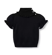 Turtleneck Puff Sleeve Sweater Top