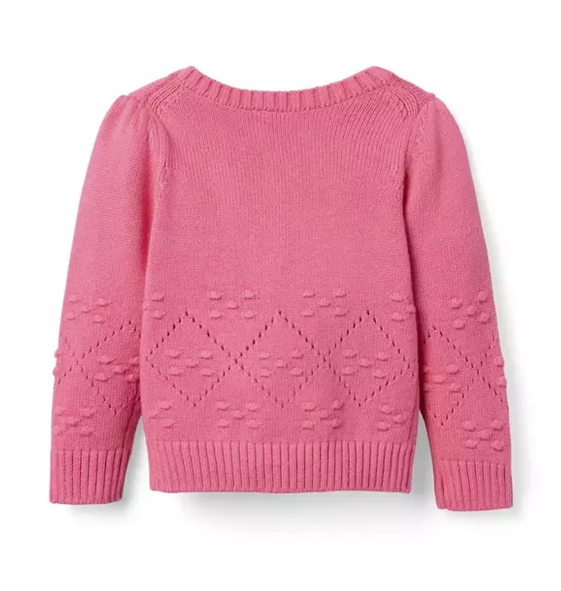 Pointelle Textured Sweater