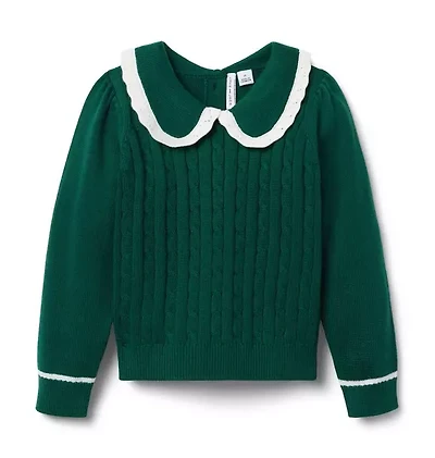Cable Knit Collared Sweater