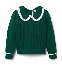 Cable Knit Collared Sweater