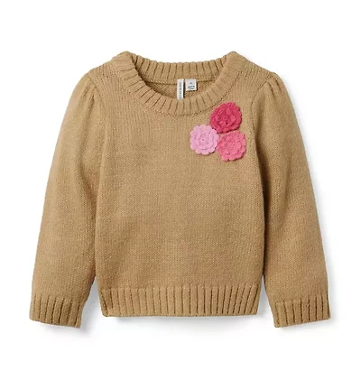 Floral Applique Sweater