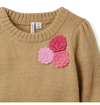 Floral Applique Sweater