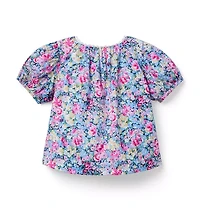 Floral Puff Sleeve Top