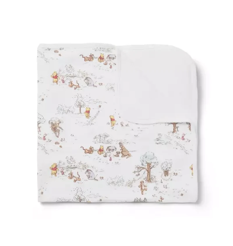 Disney Winnie The Pooh Toile Baby Blanket