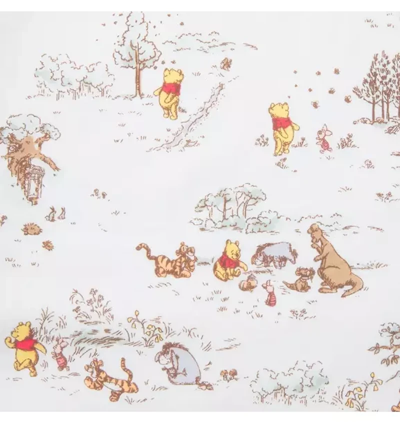 Disney Winnie The Pooh Toile Baby Blanket