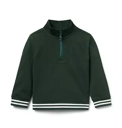 Pique Half Zip Sweatshirt