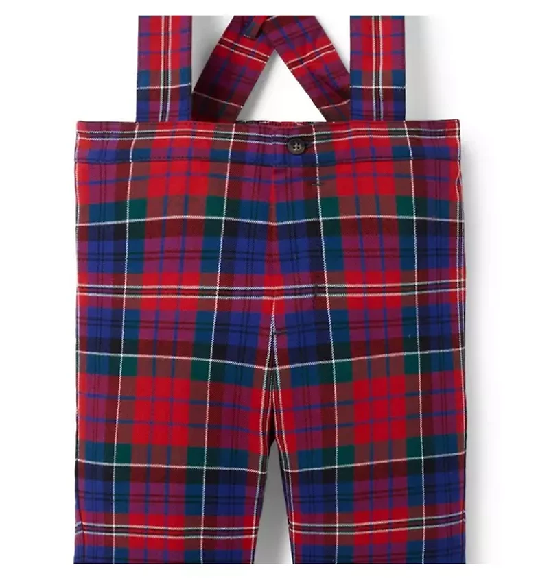 Baby Tartan Suspender Pant