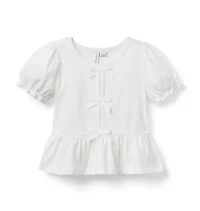 Bow Peplum Top