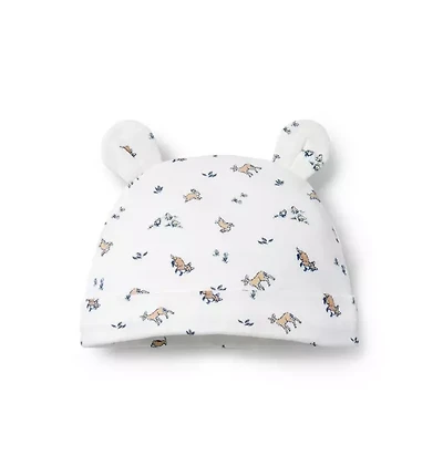 Baby Woodland Friends Bear Ear Beanie