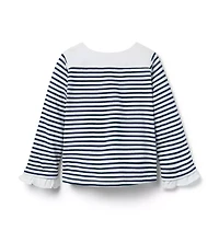 Striped Bell Sleeve Top