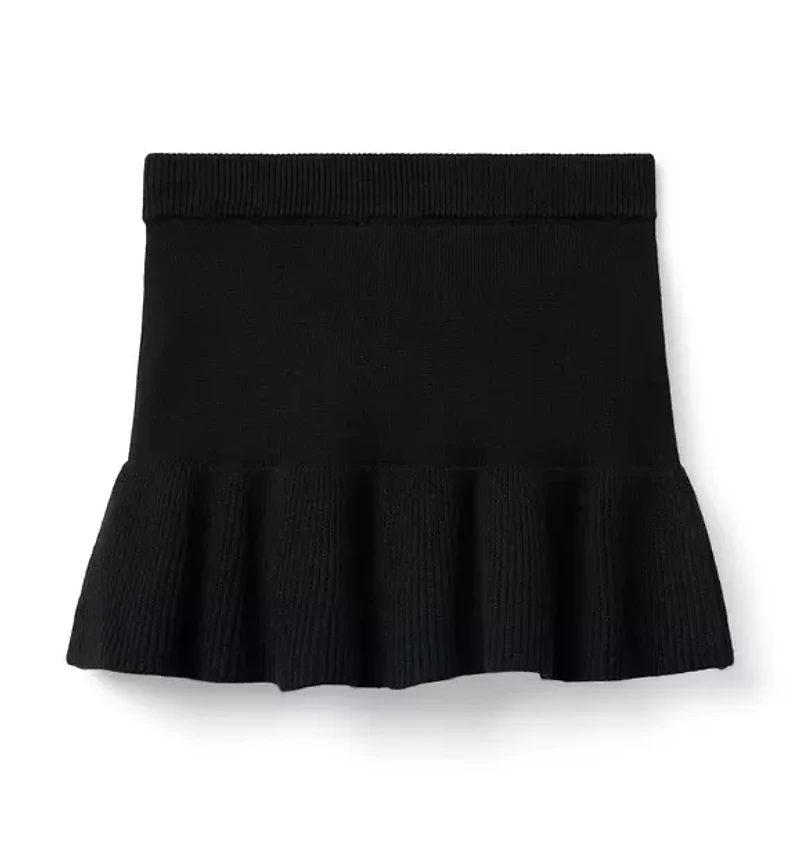 Ruffle Hem Sweater Skirt