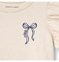 Ciao Bow Flutter Sleeve Top