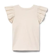 Ciao Bow Flutter Sleeve Top