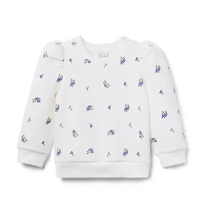 Floral Quilted Sweatshirt