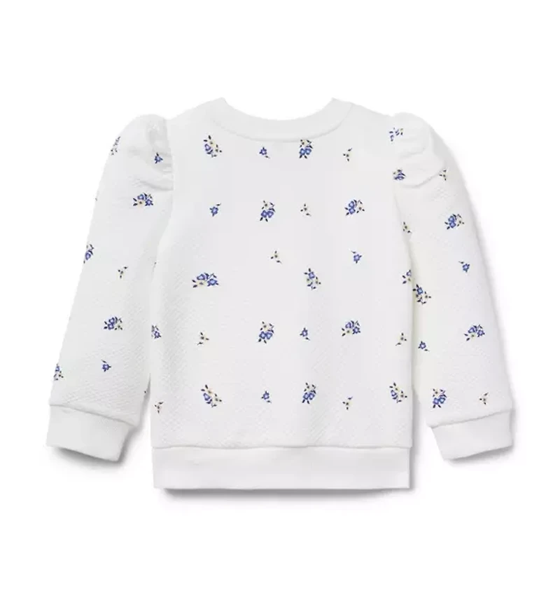 Floral Quilted Sweatshirt