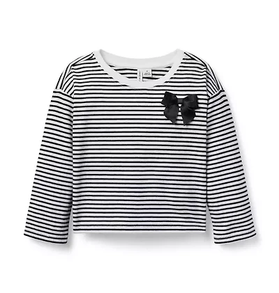 Striped Bow Top