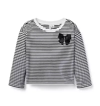 Striped Bow Top