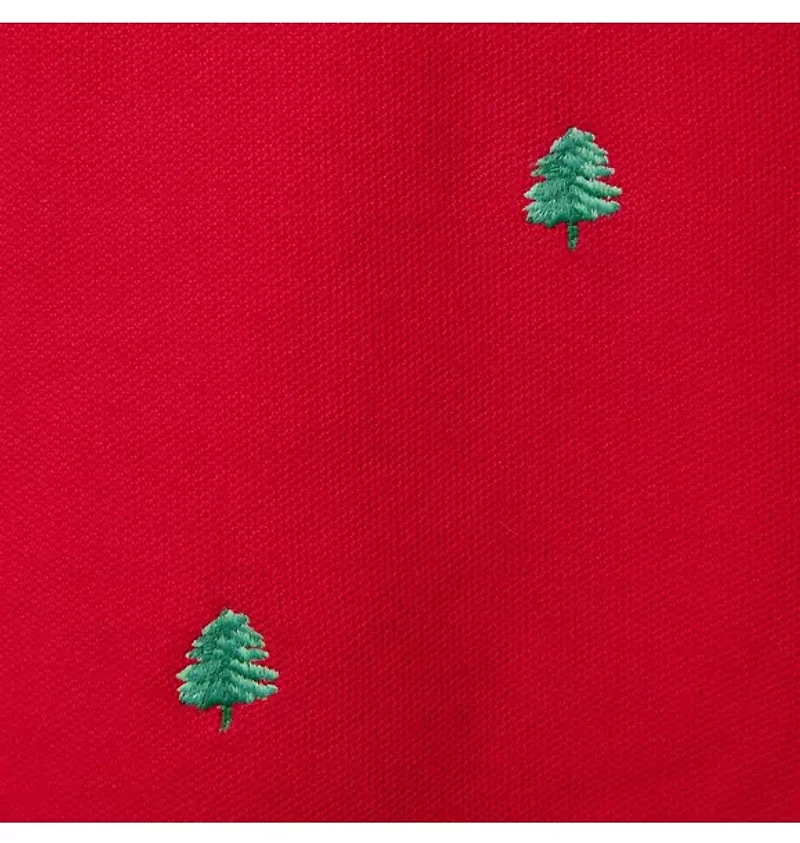 Embroidered Tree Pique Polo