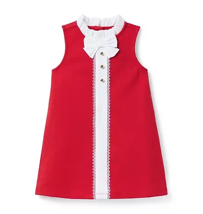 Lace Trim Ponte Dress