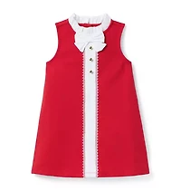 Lace Trim Ponte Dress
