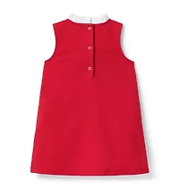 Lace Trim Ponte Dress