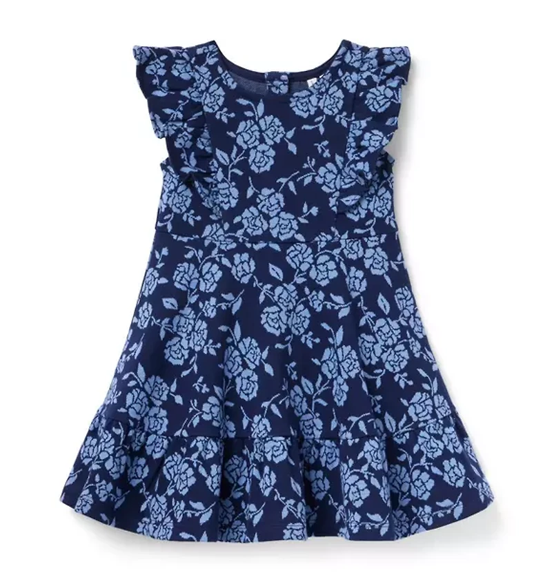 Floral Jacquard Dress