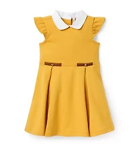 Flutter Sleeve Ponte Dress