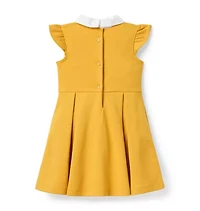 Flutter Sleeve Ponte Dress