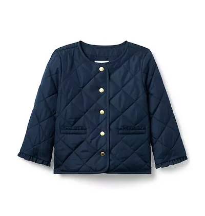 The Quilted Ruffle Cuff Jacket