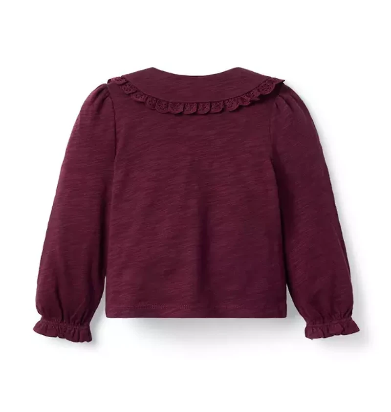 Lace Collared Top