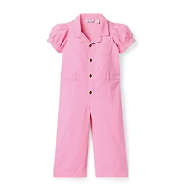 Corduroy Puff Sleeve Jumpsuit