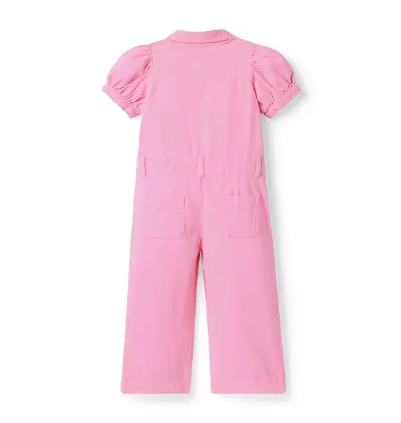 Corduroy Puff Sleeve Jumpsuit