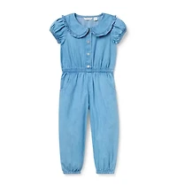Chambray Ruffle Jumpsuit