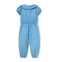 Chambray Ruffle Jumpsuit