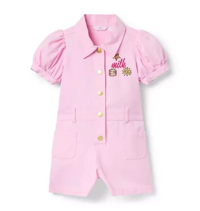 Milk Bar x Janie and Jack Puff Sleeve Romper