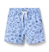 Milk Bar x Janie and Jack Oxford Pull-On Short