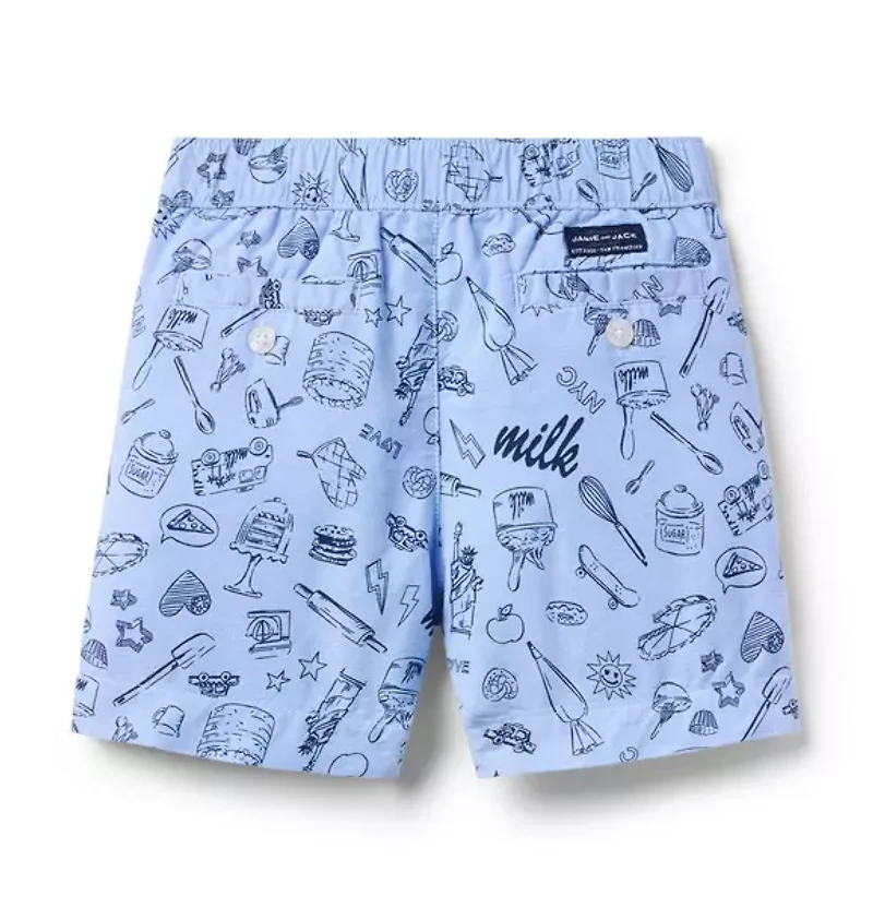 Milk Bar x Janie and Jack Oxford Pull-On Short