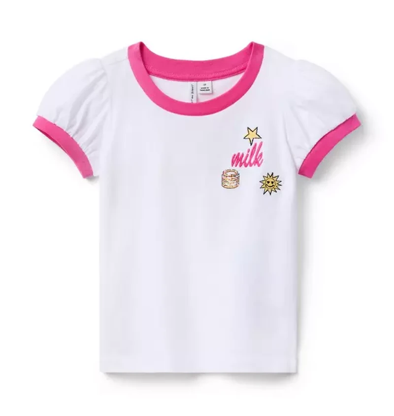 Milk Bar x Janie and Jack Puff Sleeve Tee