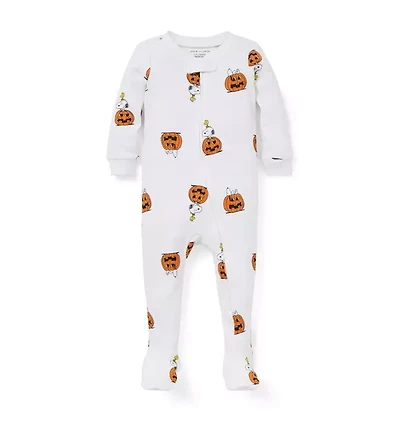 Baby Good Night Footed Pajama Peanuts™ Halloween Pumpkin