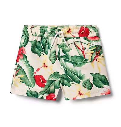 Recycled Tropical Floral Swim Trunk