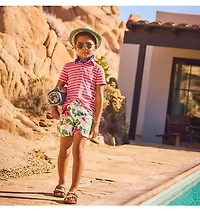 Recycled Tropical Floral Swim Trunk