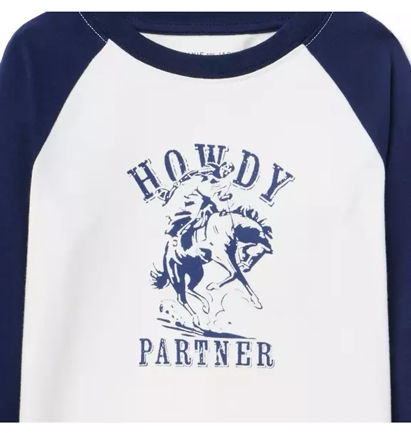 Howdy Baseball Raglan Sleeve Tee
