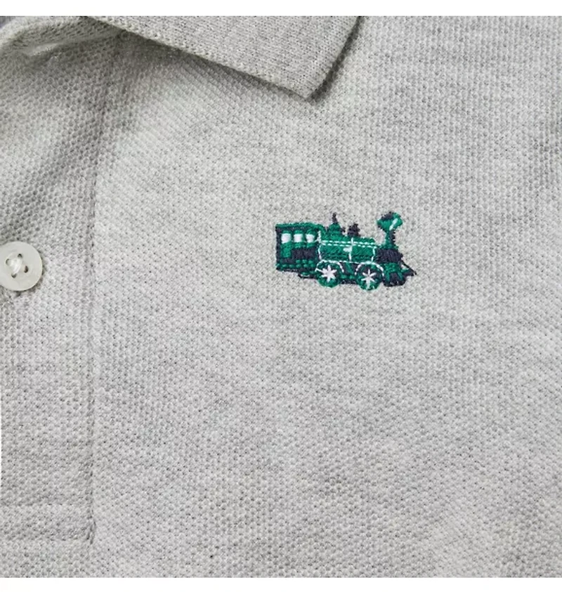 Embroidered Train Pique Polo