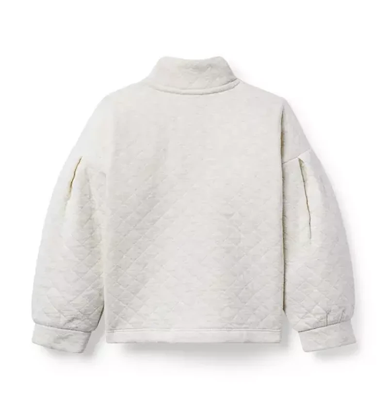 Quilted Half-Zip Sweatshirt