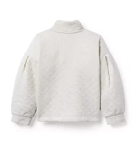 Quilted Half-Zip Sweatshirt